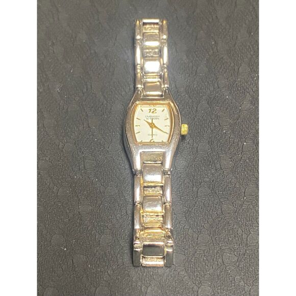 Ladies Embassy by Gruen Watch | Vintage Two-Tone Quartz | Silver & Gold - Picture 1 of 4